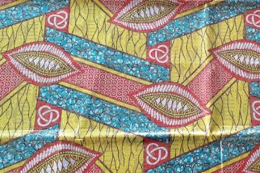 Preview: YELLOW-LEAF-GOLD Osikani Stoff